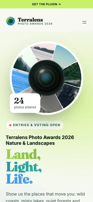 Voting page on a phone